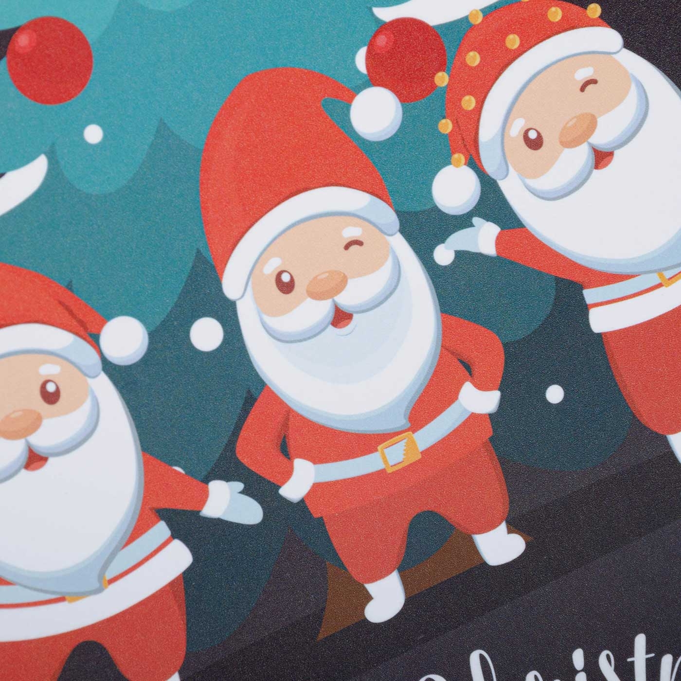 Set x 4 Individuales + 4 Portavasos JOY Papa Noel Navidad Set x 4 Individuales + 4 Portavasos JOY Papa Noel Navidad