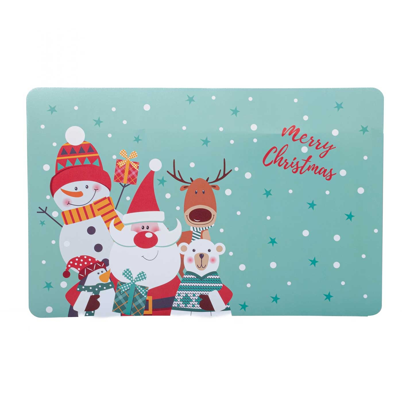 Set x 4 Individuales + 4 Portavasos JOY Muñeco de Nieve Navidad Set x 4 Individuales + 4 Portavasos JOY Muñeco de Nieve Navidad