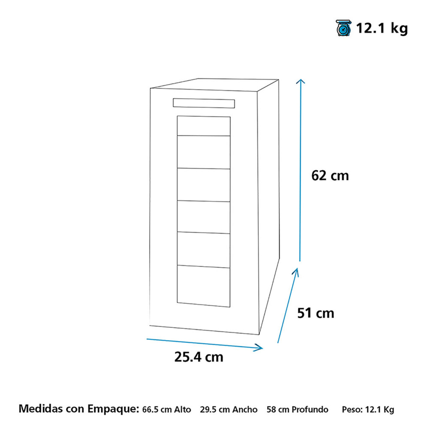 Vinera GE 12 Botellas GW12XDBB Negro Vinera GE 12 Botellas GW12XDBB Negro