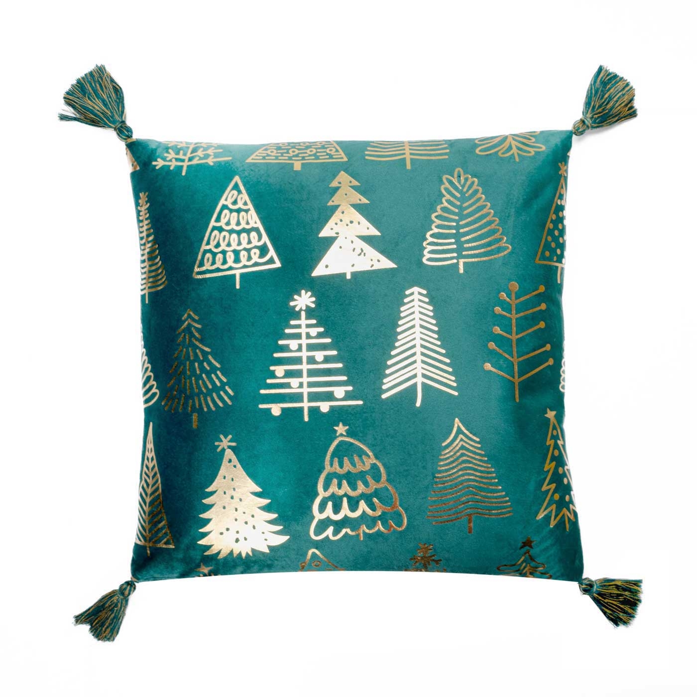 Cojín Navidad JOY Arboles Dorados 45 x 45 cm Cojín Navidad JOY Arboles Dorados 45 x 45 cm