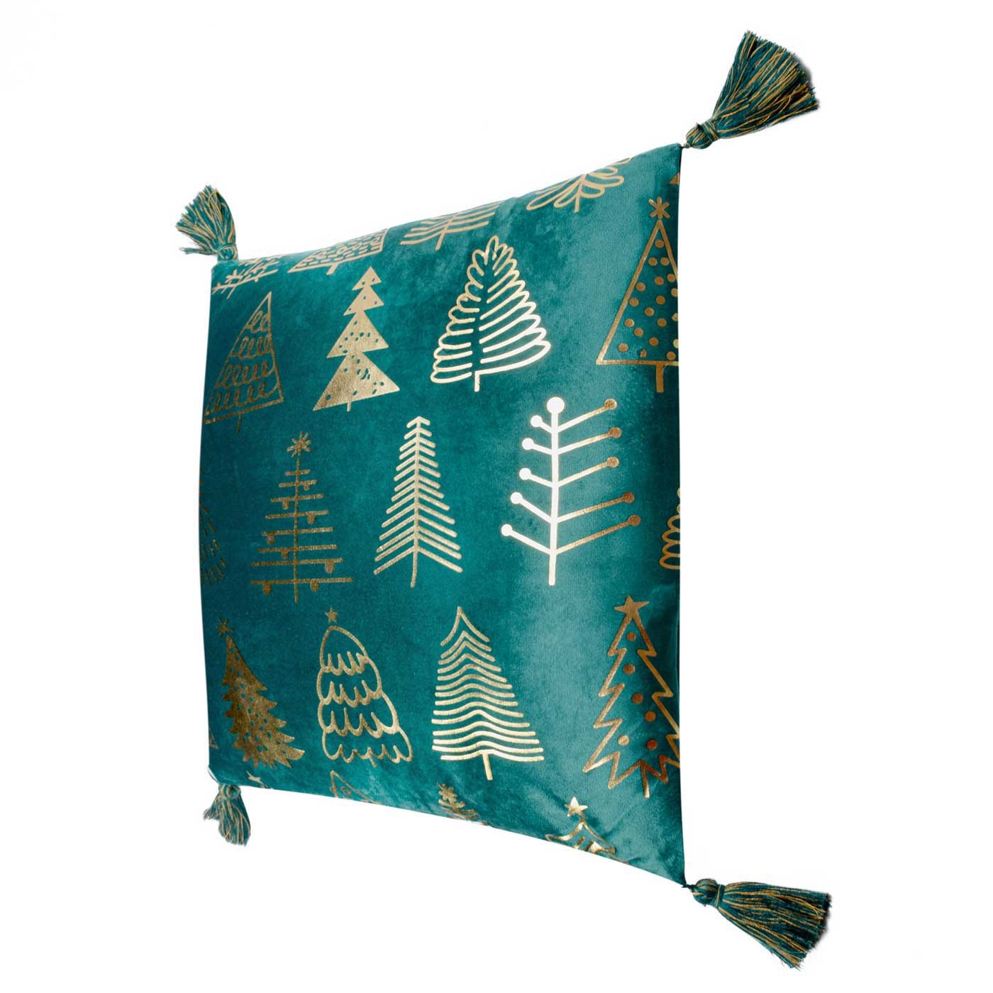 Cojín Navidad JOY Arboles Dorados 45 x 45 cm Cojín Navidad JOY Arboles Dorados 45 x 45 cm