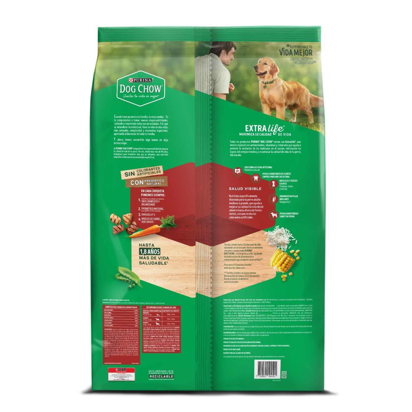 Alimento PURINA Dog Chow Adulto 8 Kg Alimento PURINA Dog Chow Adulto 8 Kg