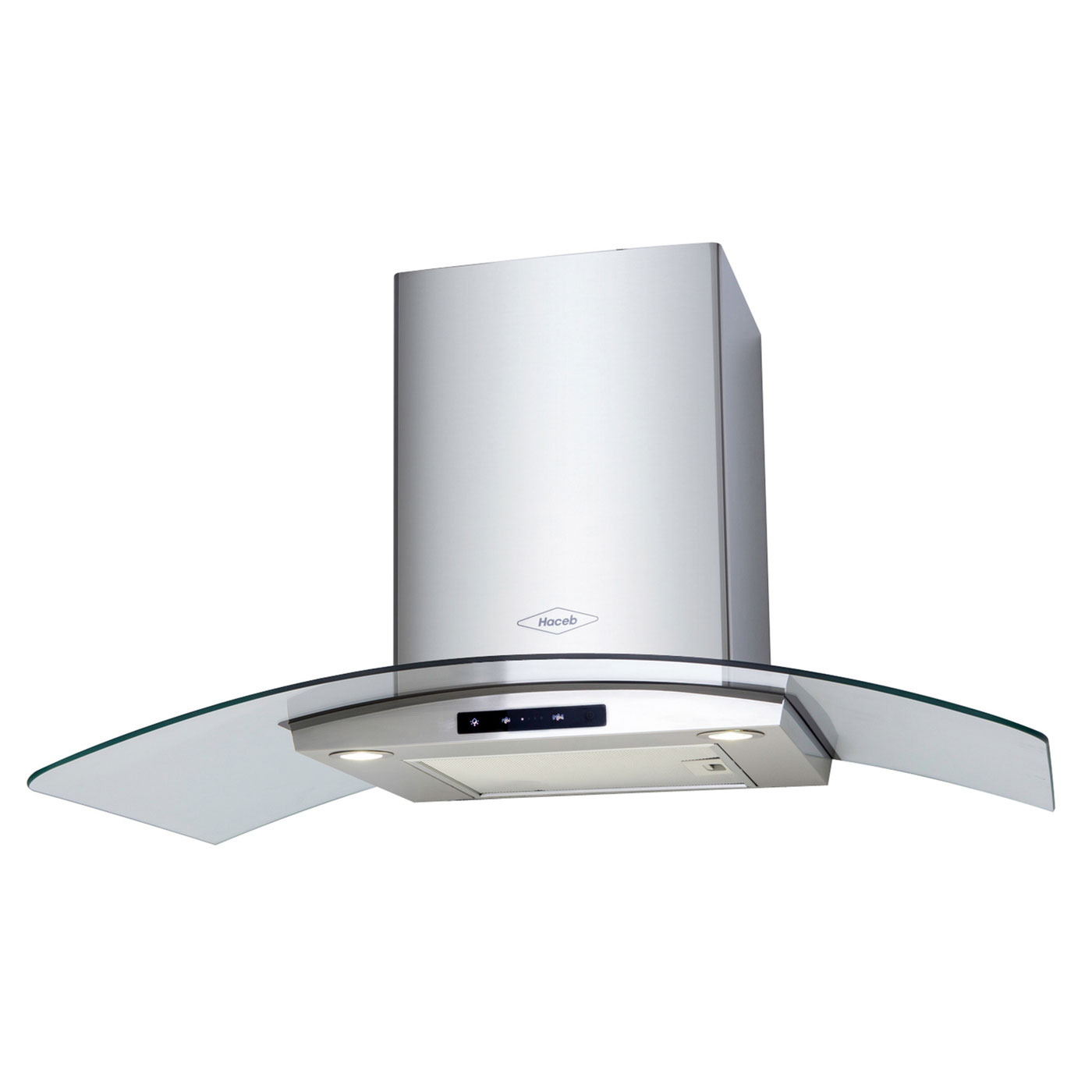 Campana Extractora HACEB 90cms Tipo Peninsula/Pared ALA Plateado Campana Extractora HACEB 90cms Tipo Peninsula/Pared ALA Plateado