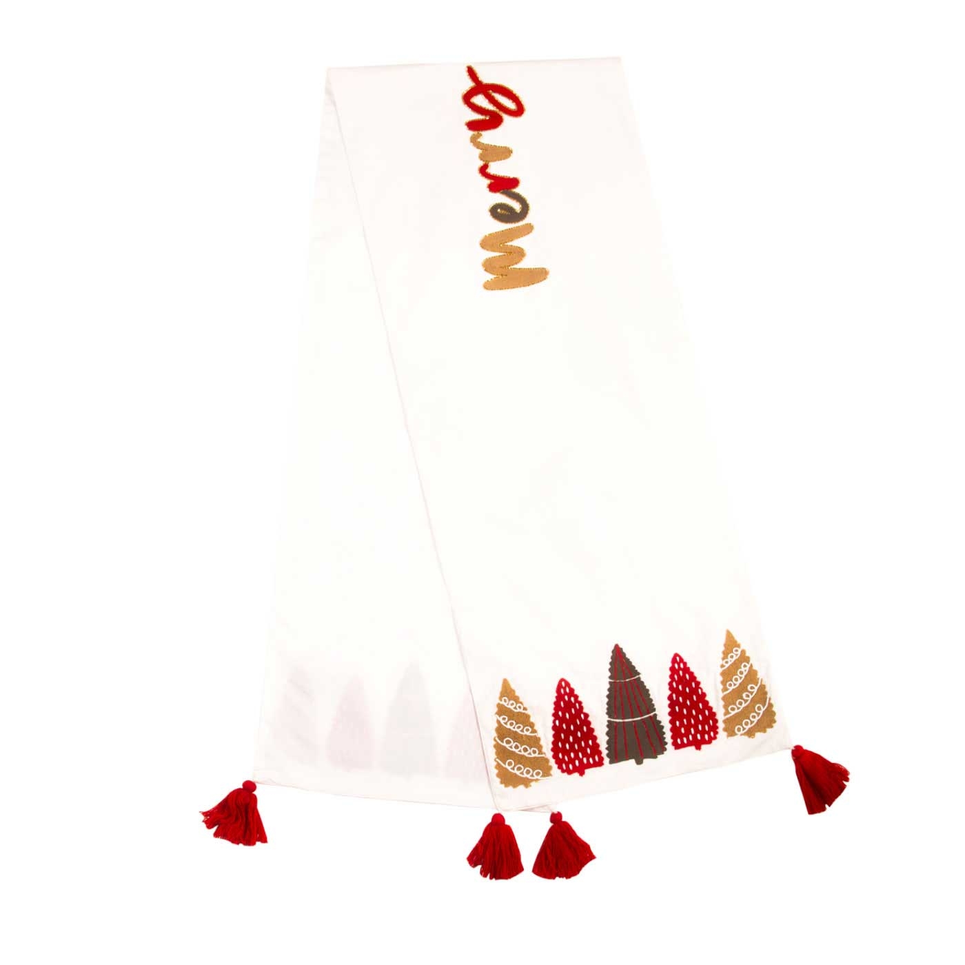 Camino de Mesa JOY Polka Navidad 35 x 180 cm Blanco Camino de Mesa JOY Polka Navidad 35 x 180 cm Blanco