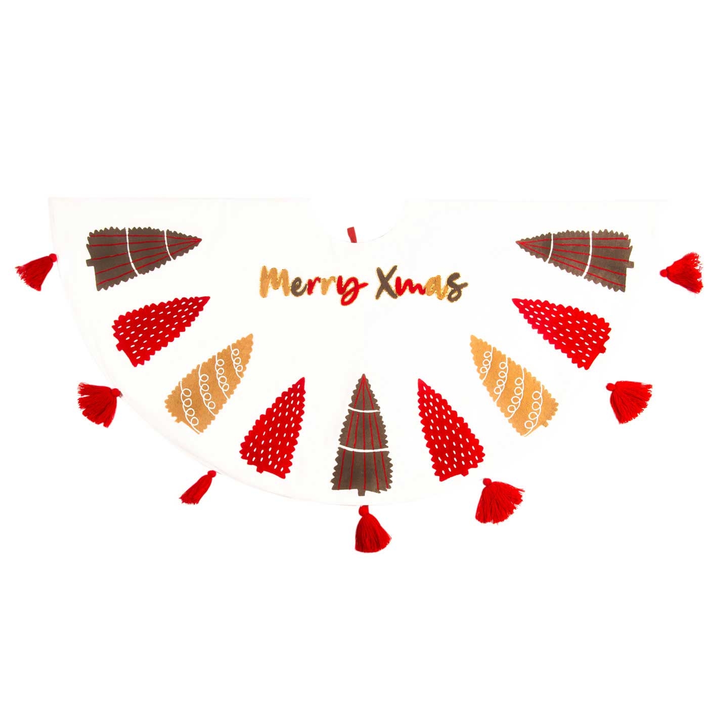 Pie de Árbol JOY Polka Navidad 110 cm Blanco Pie de Árbol JOY Polka Navidad 110 cm Blanco