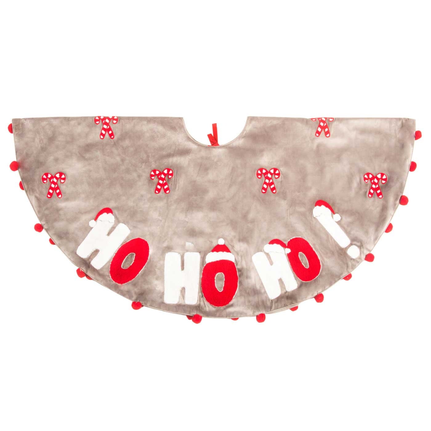 Pie de Árbol JOY "Hohoho" Navidad 110 cm Gris/Rojo Pie de Árbol JOY "Hohoho" Navidad 110 cm Gris/Rojo