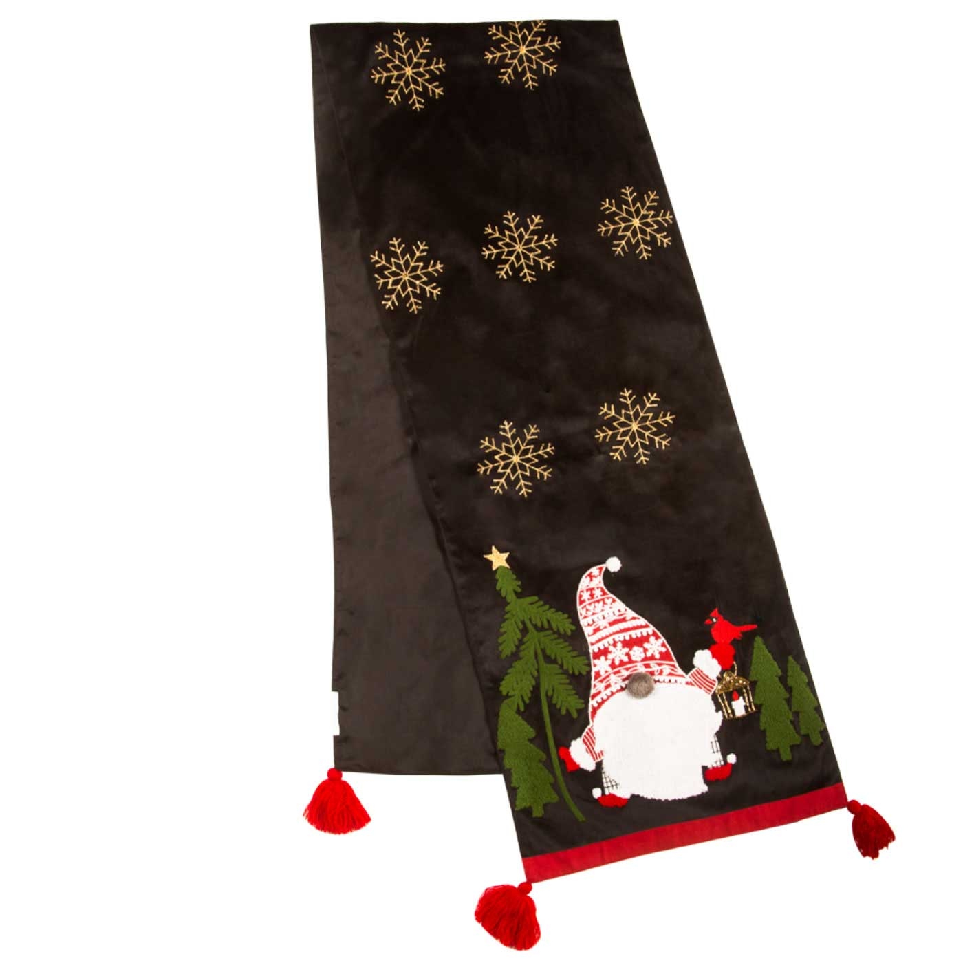 Camino de Mesa JOY Papa Noel Navidad 35 x 180 cm Negro Camino de Mesa JOY Papa Noel Navidad 35 x 180 cm Negro