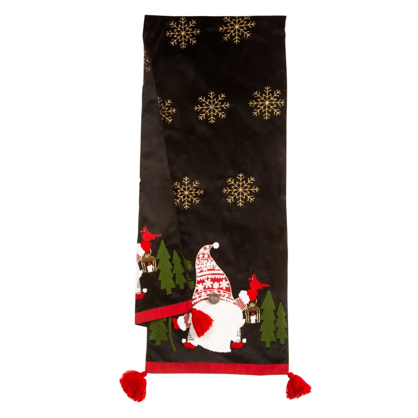 Camino de Mesa JOY Papa Noel Navidad 35 x 180 cm Negro Camino de Mesa JOY Papa Noel Navidad 35 x 180 cm Negro
