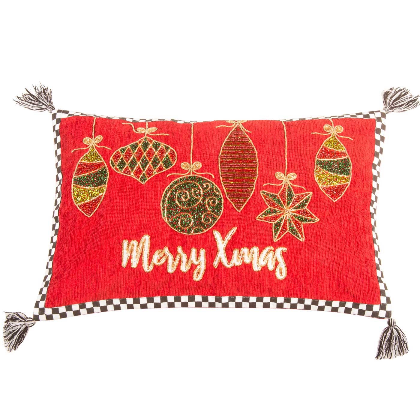 Cojín Decorativo JOY Merry Xmas 35 x 55 cm Rojo Cojín Decorativo JOY Merry Xmas 35 x 55 cm Rojo