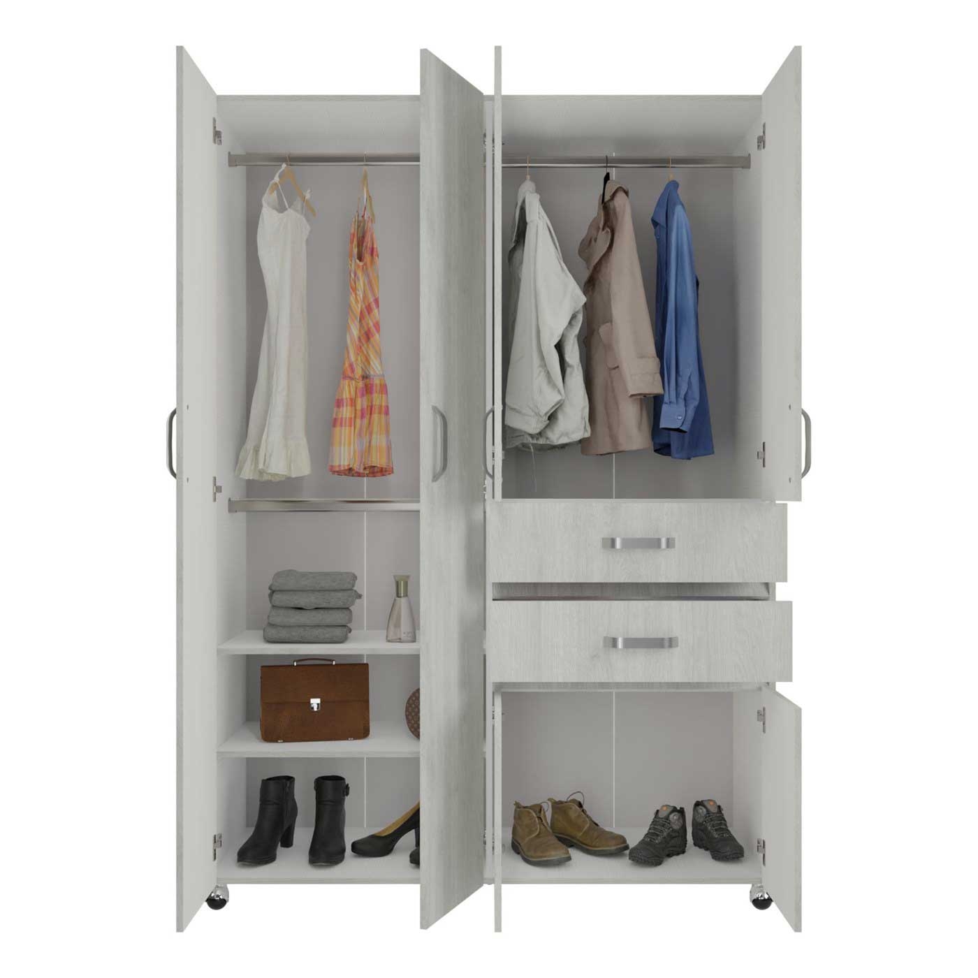 Armario Clóset MADERKIT Nova 140 cm Ceniza Armario Clóset MADERKIT Nova 140 cm Ceniza