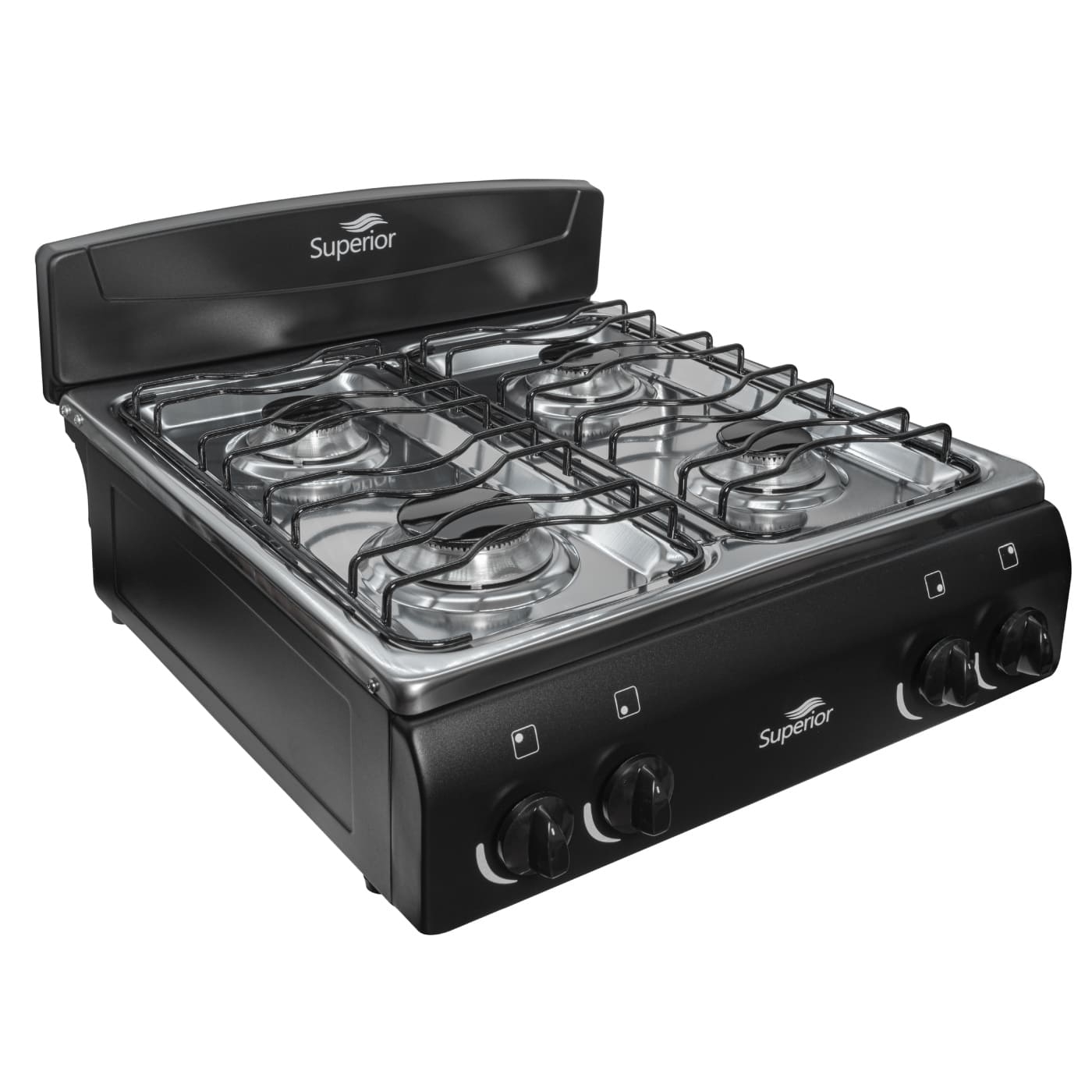 Estufa de Mesa SUPERIOR 4 Puestos Gas Natural 7053 Negro Estufa de Mesa SUPERIOR 4 Puestos Gas Natural 7053 Negro