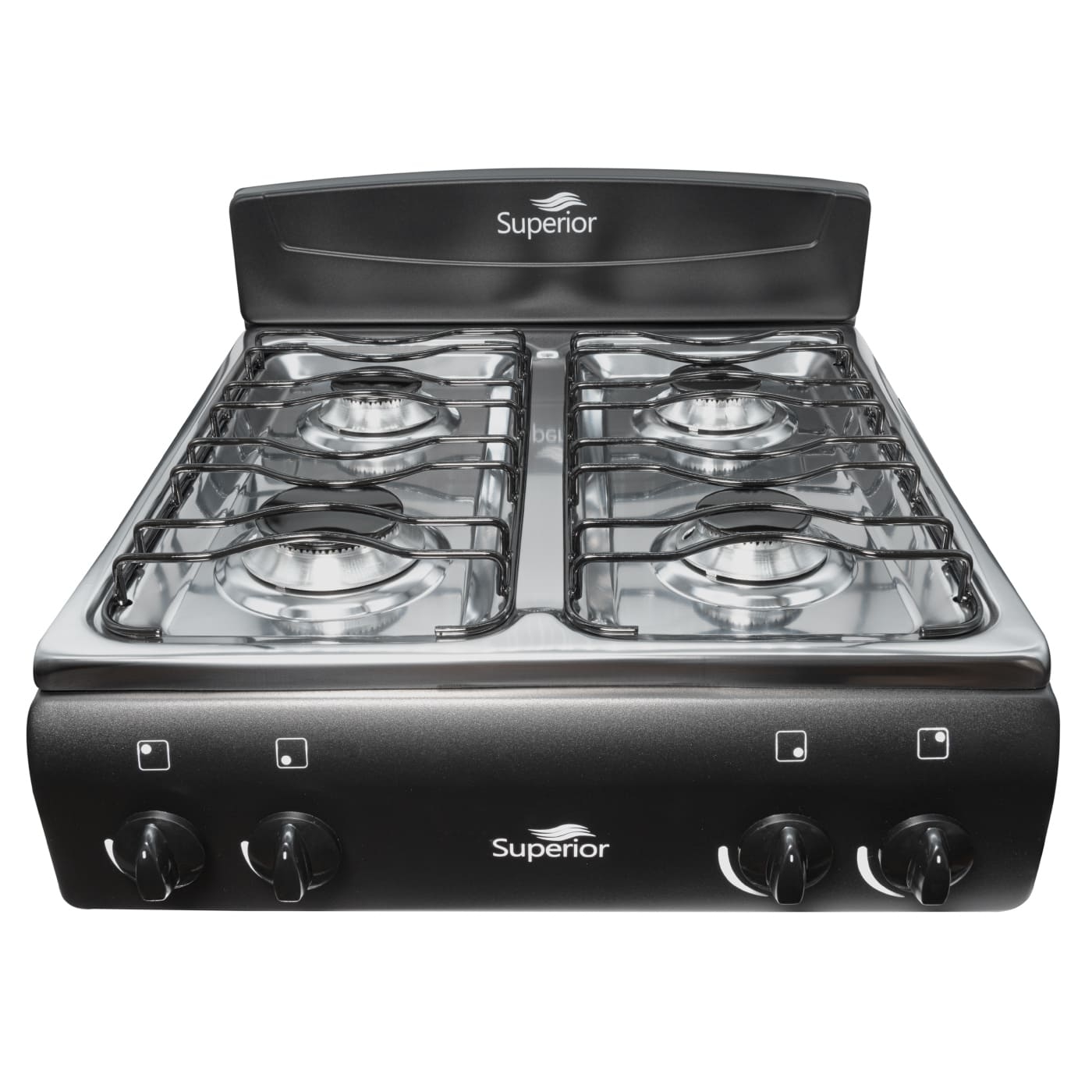 Estufa de Mesa SUPERIOR 4 Puestos Gas Propano 7053 Negro Estufa de Mesa SUPERIOR 4 Puestos Gas Propano 7053 Negro