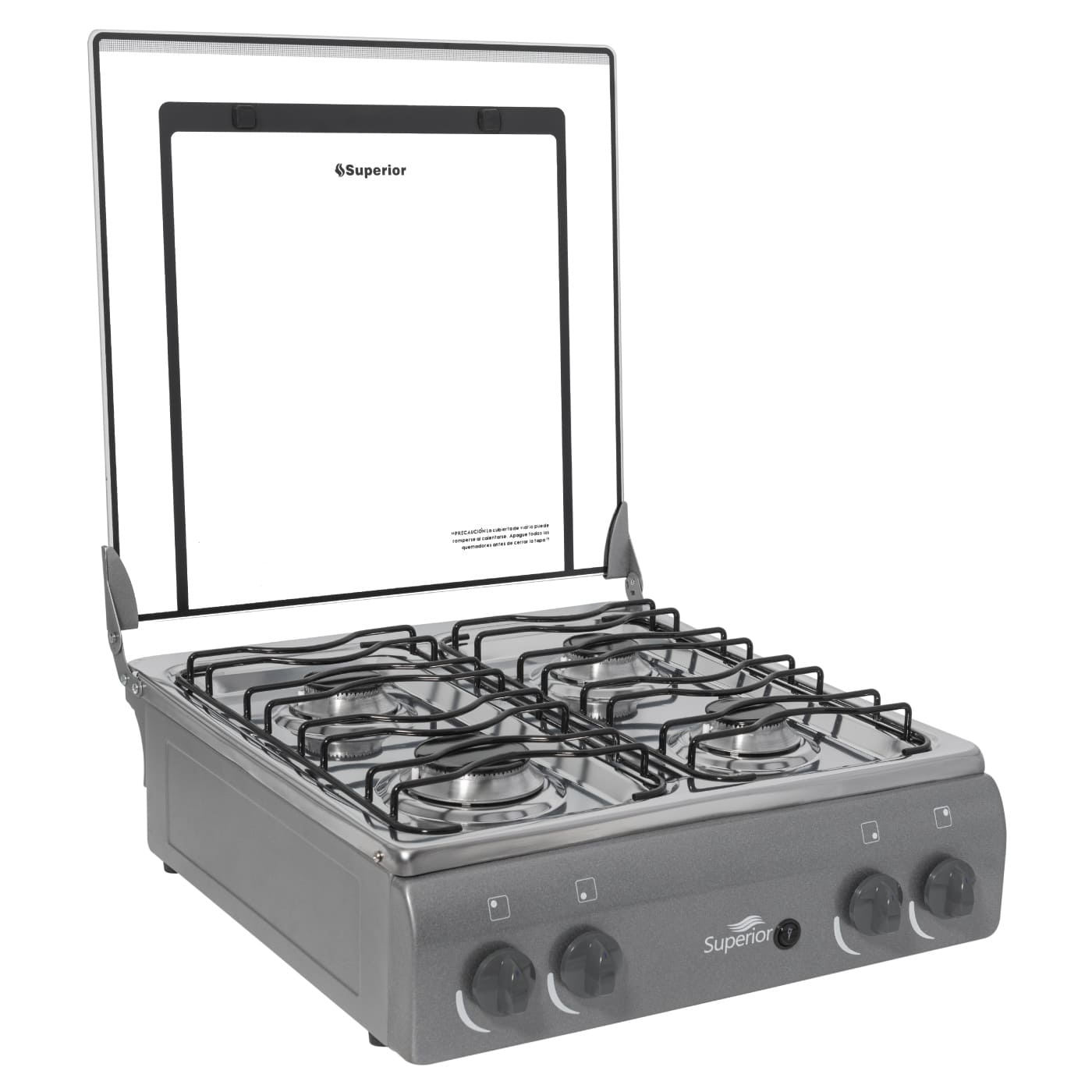 Estufa de Mesa SUPERIOR 4 Puestos Gas Natural 7054-1 Gris Estufa de Mesa SUPERIOR 4 Puestos Gas Natural 7054-1 Gris