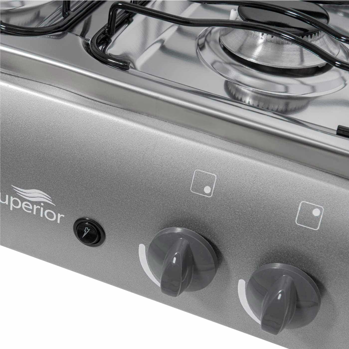 Estufa de Mesa SUPERIOR 4 Puestos Gas Natural 7054-1 Gris Estufa de Mesa SUPERIOR 4 Puestos Gas Natural 7054-1 Gris