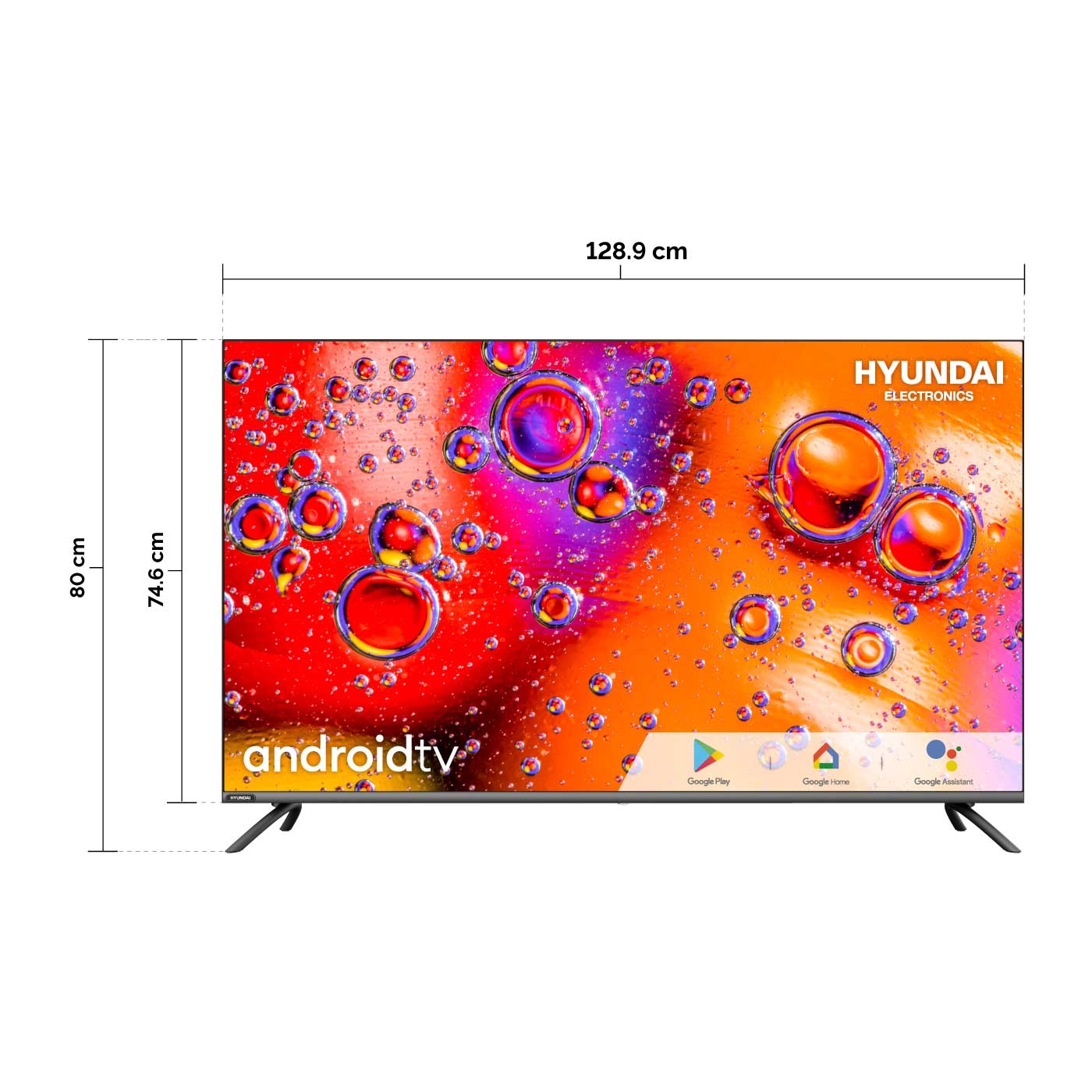 TV HYUNDAI 58" Pulgadas 149.8 cm HYLED 5806A4KM 4K-UHD LED Smart TV Android