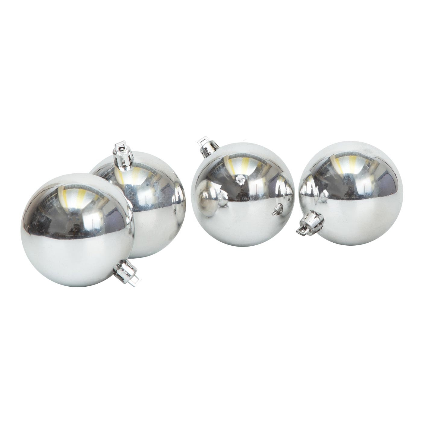 Bolas de Navidad JOY Plateado Brillante Set x 6 - 6 cm Bolas de Navidad JOY Plateado Brillante Set x 6 - 6 cm