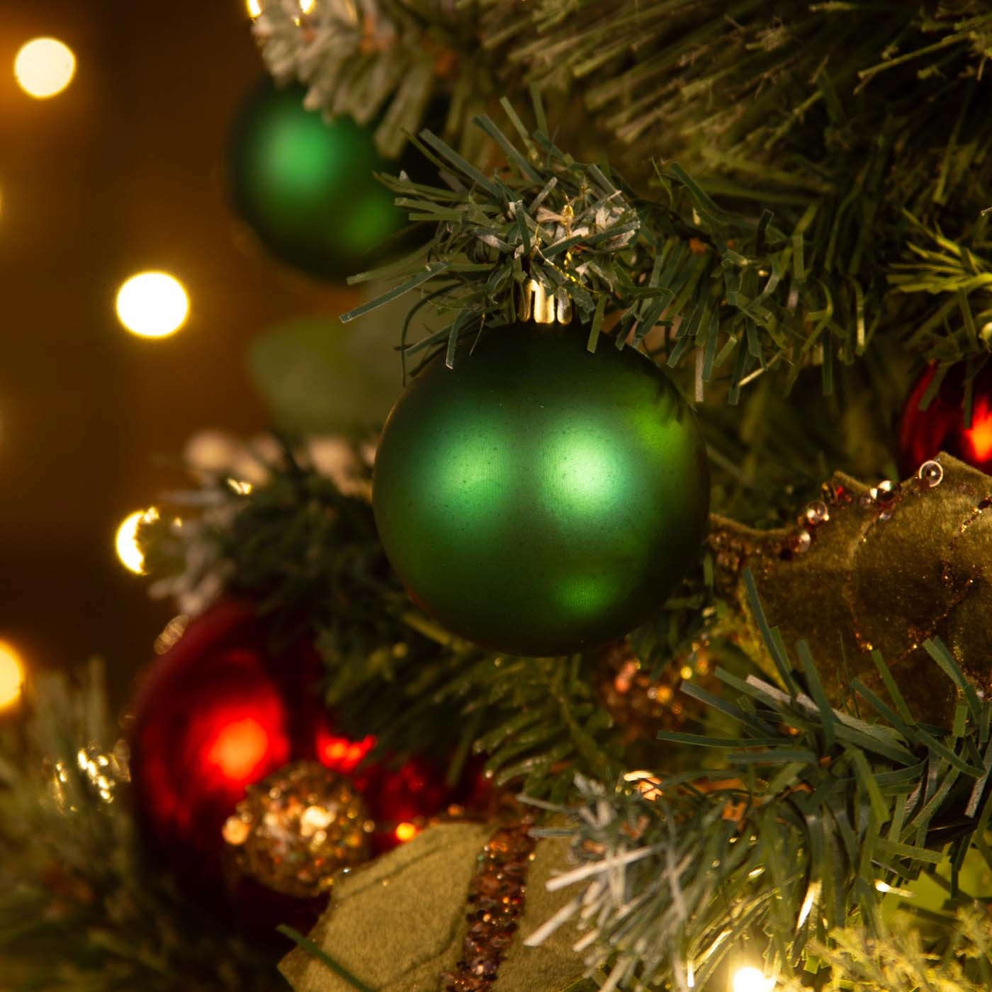 Bolas de Navidad JOY Verde Mate Set x 6 - 6 cm Bolas de Navidad JOY Verde Mate Set x 6 - 6 cm