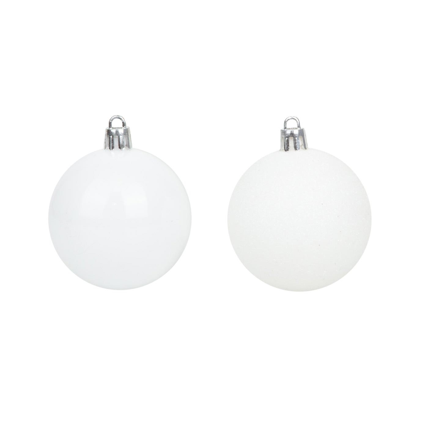 Bolas de Navidad JOY Blanco Mate Set x 6 - 6 cm Bolas de Navidad JOY Blanco Mate Set x 6 - 6 cm