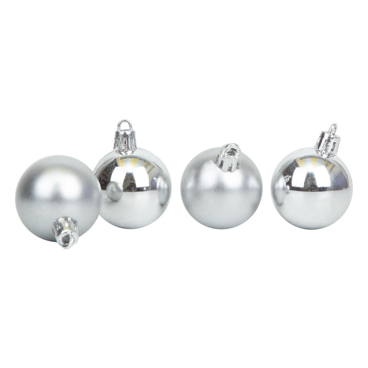 Bolas de Navidad JOY Plateado Brillante/Mate Set x 16 - 4 cm Bolas de Navidad JOY Plateado Brillante/Mate Set x 16 - 4 cm