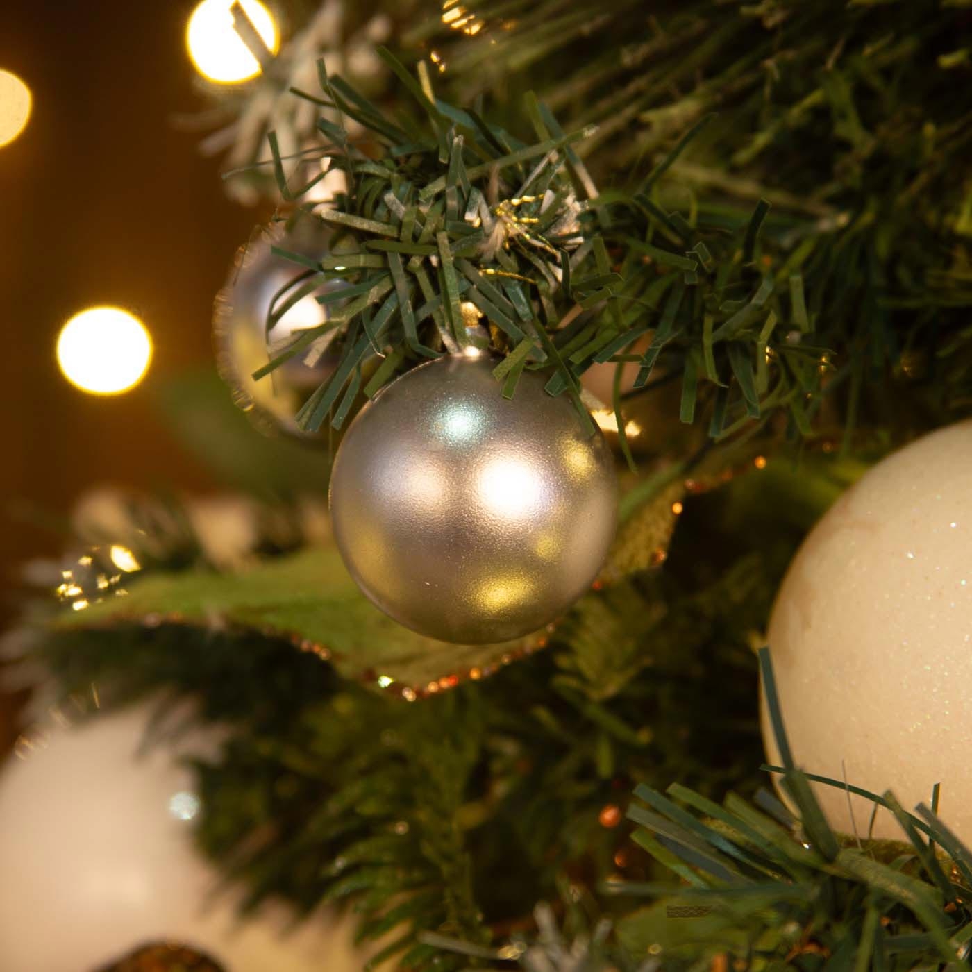 Bolas de Navidad JOY Plateado Brillante/Mate Set x 16 - 4 cm Bolas de Navidad JOY Plateado Brillante/Mate Set x 16 - 4 cm