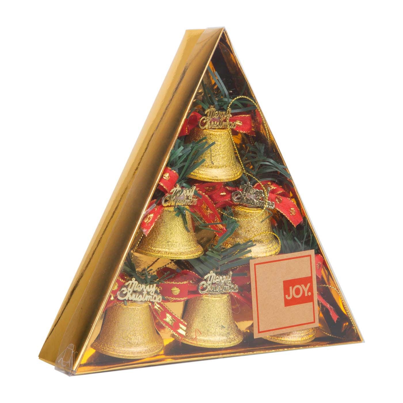 Adorno Navideño Colgante JOY Campanas Doradas Set x 6 Adorno Navideño Colgante JOY Campanas Doradas Set x 6