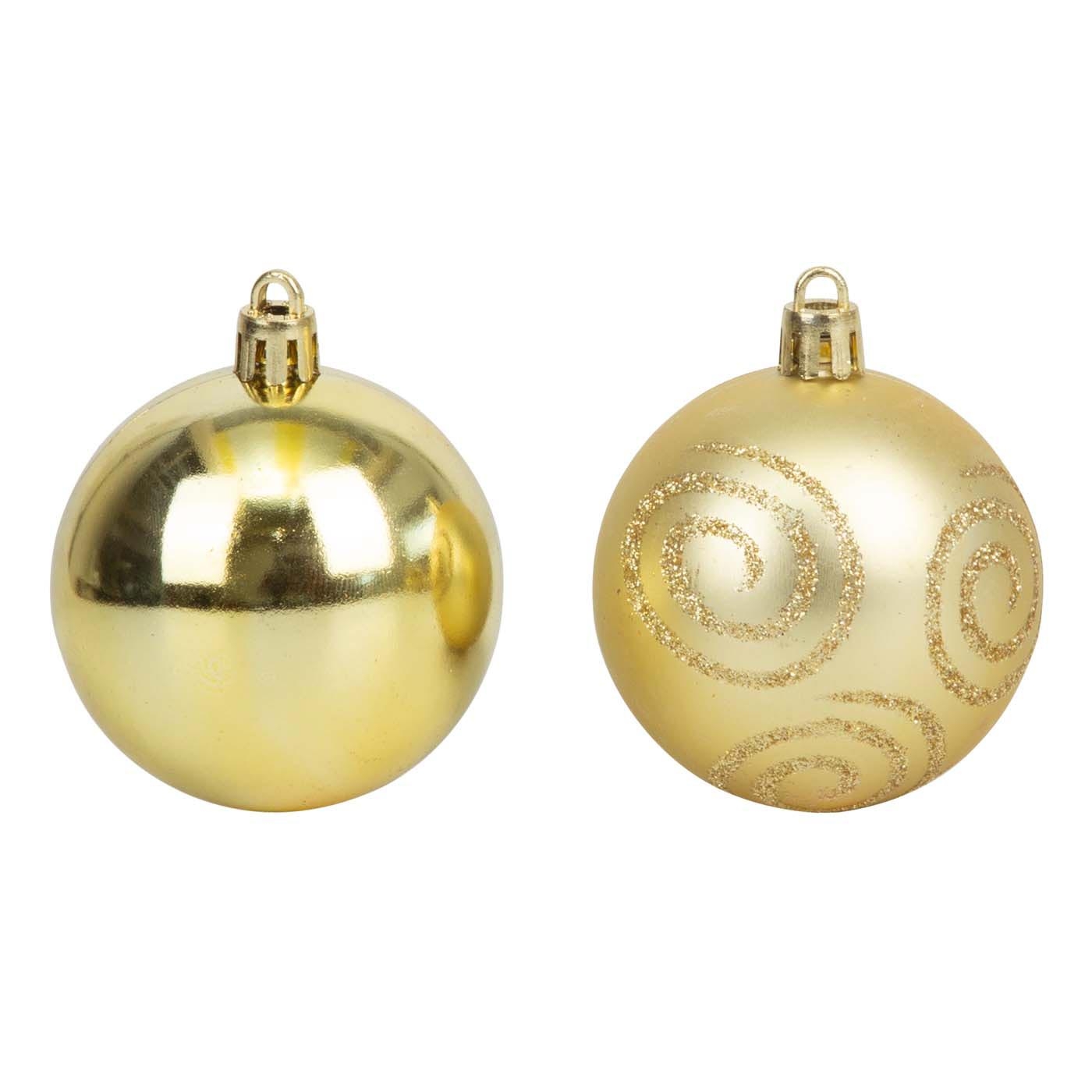 Bolas de Navidad JOY Doradas Set x 10 - 6 cm Bolas de Navidad JOY Doradas Set x 10 - 6 cm