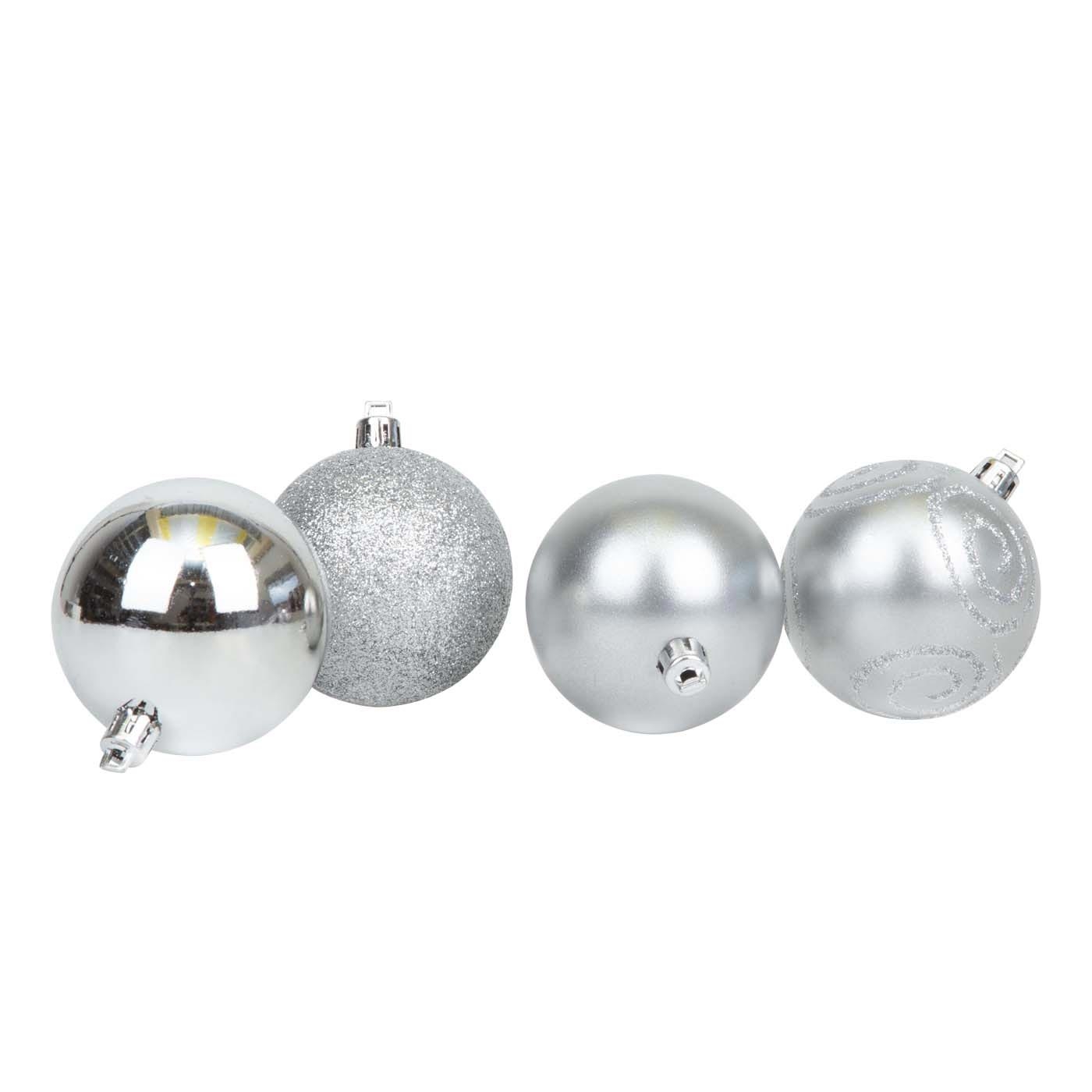 Bolas de Navidad JOY Plateadas Set x 10 - 6 cm Bolas de Navidad JOY Plateadas Set x 10 - 6 cm