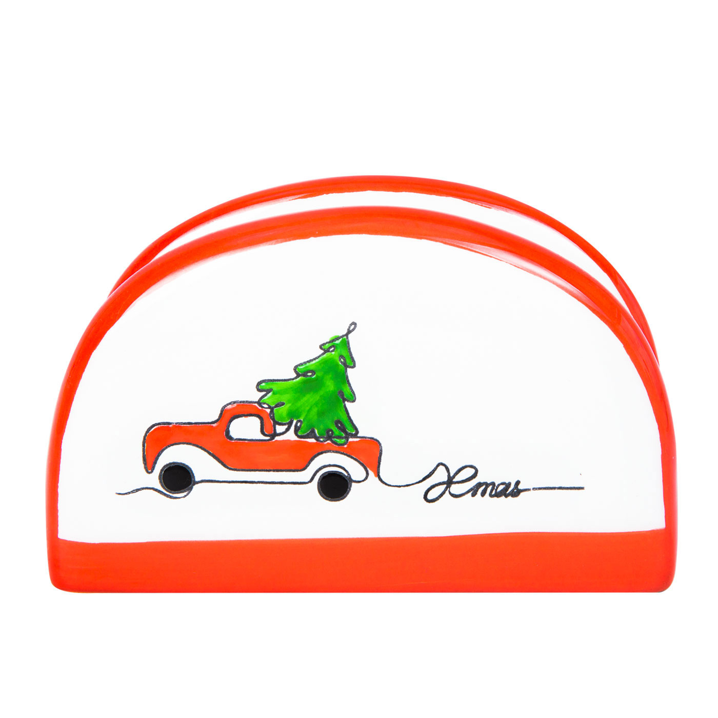 Servilletero de Cerámica JOY Carro Noel Servilletero de Cerámica JOY Carro Noel
