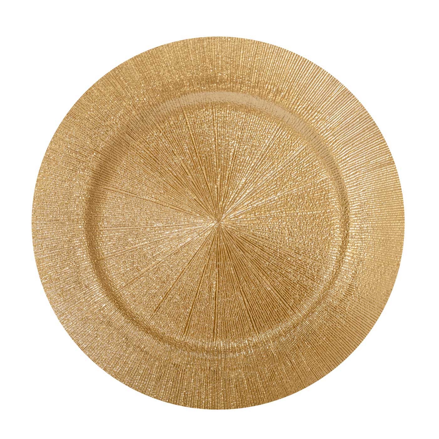 Plato Base 32 cm JOY Dorado Líneas Plato Base 32 cm JOY Dorado Líneas