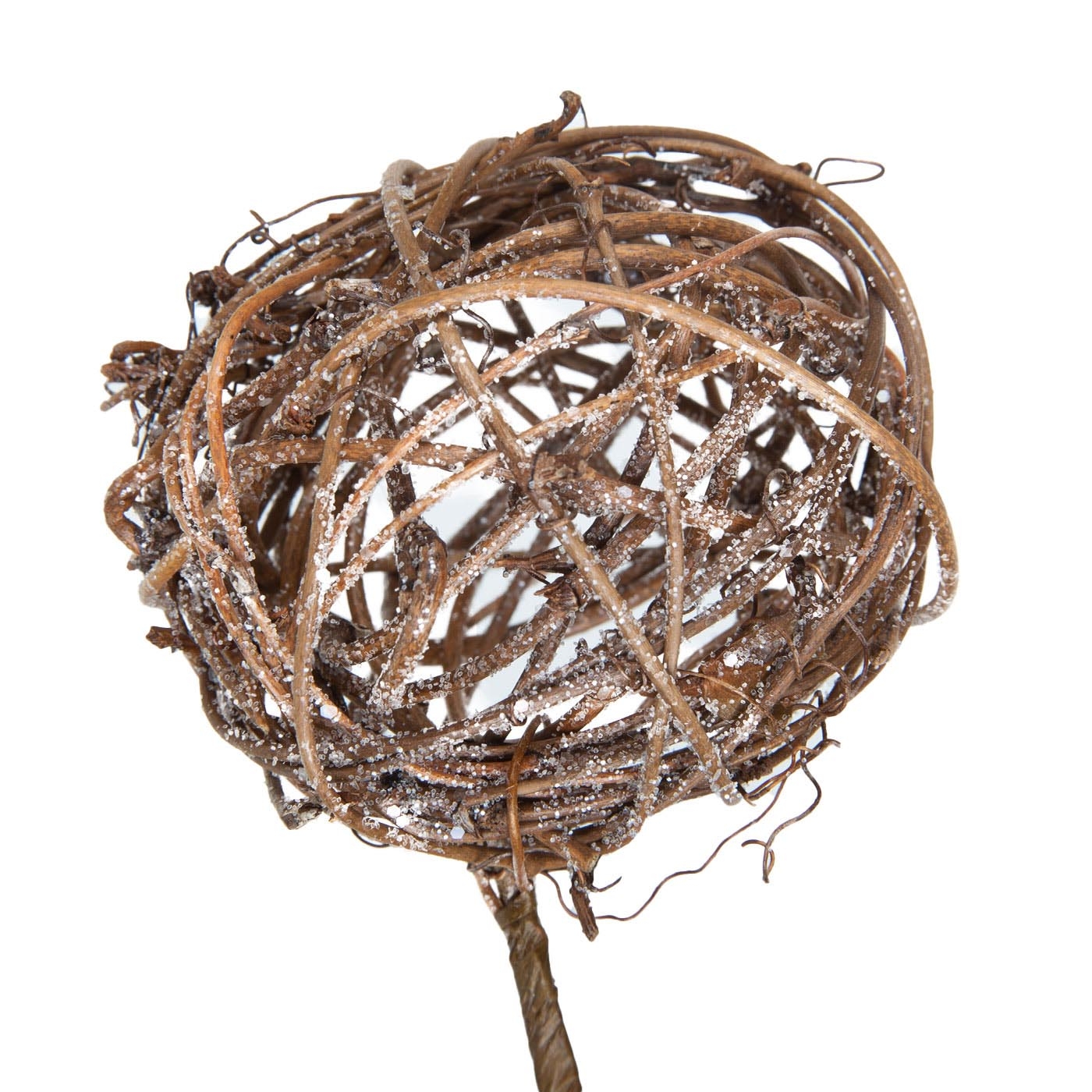 Adorno Navideño Bolas de Rattan JOY Tallo Corto 30 cm Adorno Navideño Bolas de Rattan JOY Tallo Corto 30 cm