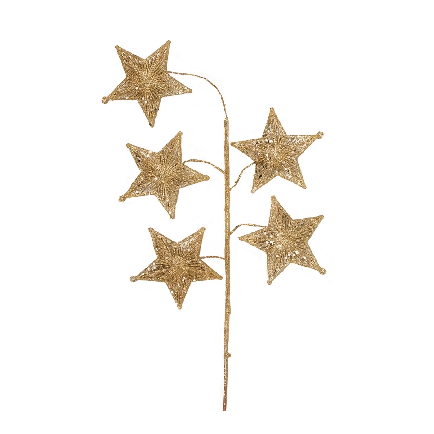 Adorno Navideño Rama JOY Estrellas Doradas 60 cm Adorno Navideño Rama JOY Estrellas Doradas 60 cm