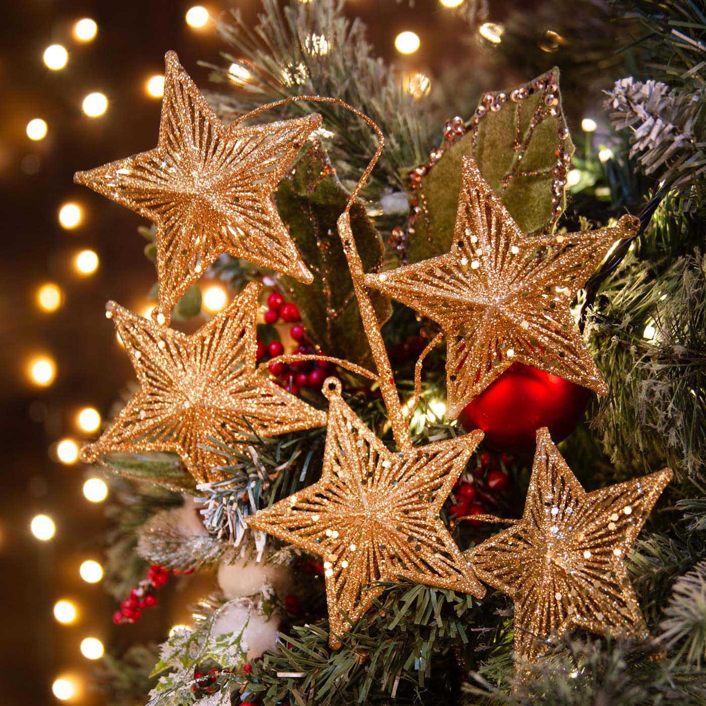 Adorno Navideño Rama JOY Estrellas Doradas 60 cm Adorno Navideño Rama JOY Estrellas Doradas 60 cm