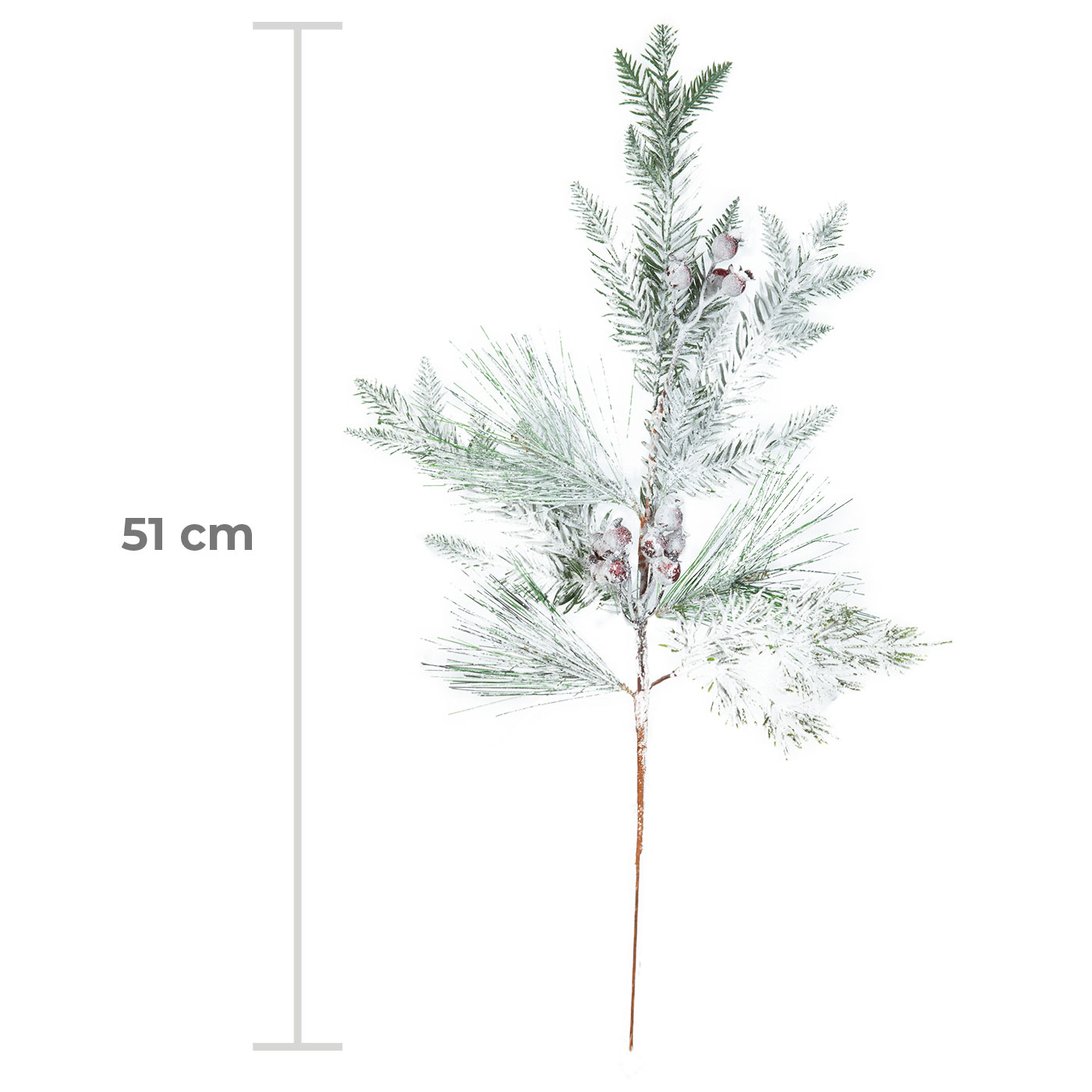 Adorno Navideño Rama JOY Pino con Berries 51 cm Adorno Navideño Rama JOY Pino con Berries 51 cm