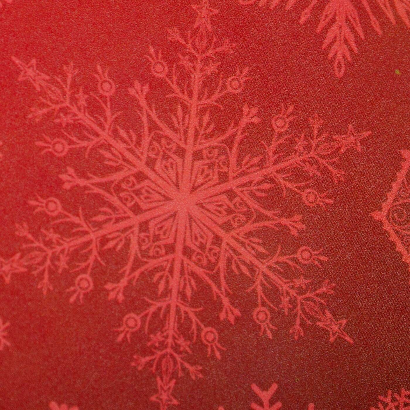 Set x 4 Individuales + 4 Portavasos JOY Copo de Nieve Rojo Set x 4 Individuales + 4 Portavasos JOY Copo de Nieve Rojo