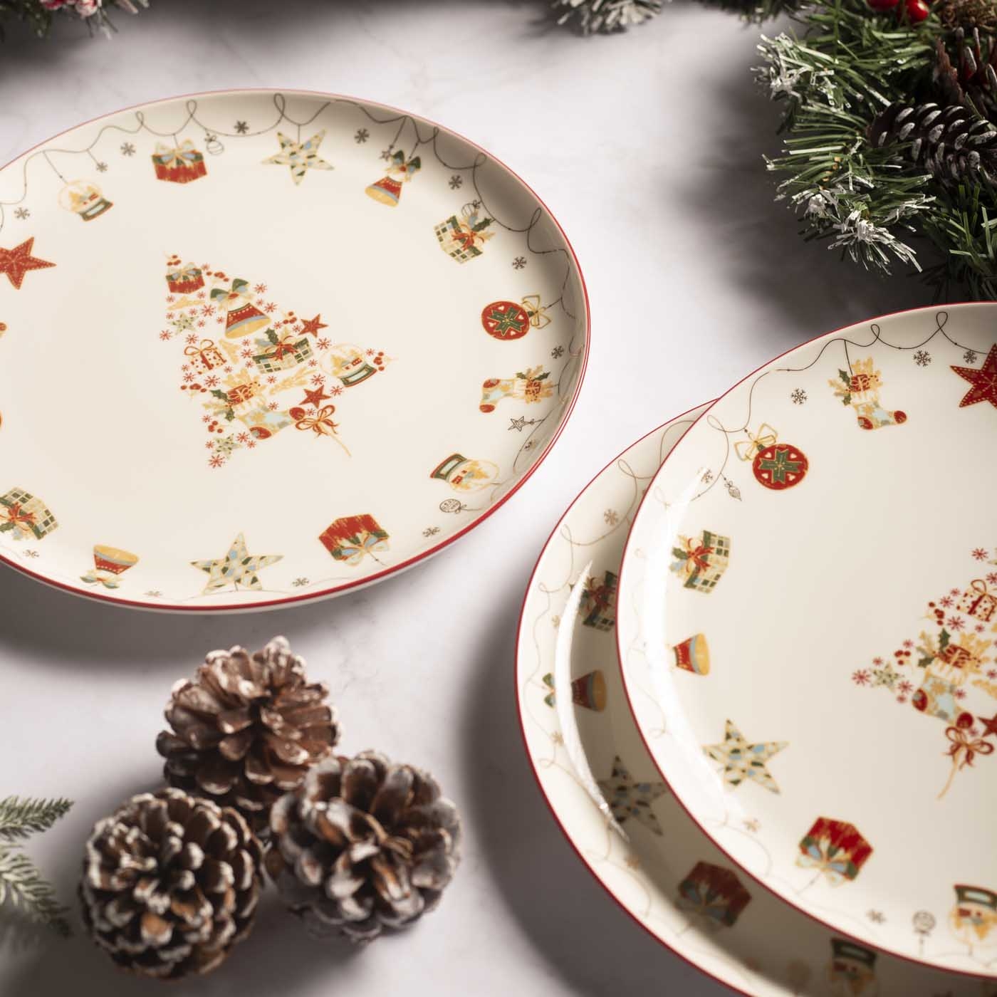 1 Plato Redondo Mediano FREE HOME Navidad 26 cm 1 Plato Redondo Mediano FREE HOME Navidad 26 cm