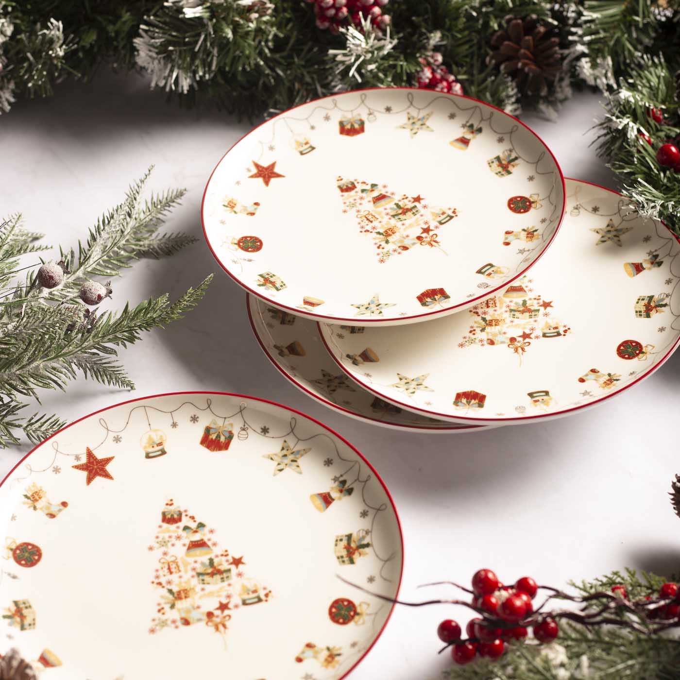 1 Plato Redondo Pequeño FREE HOME Navidad 21 cm 1 Plato Redondo Pequeño FREE HOME Navidad 21 cm