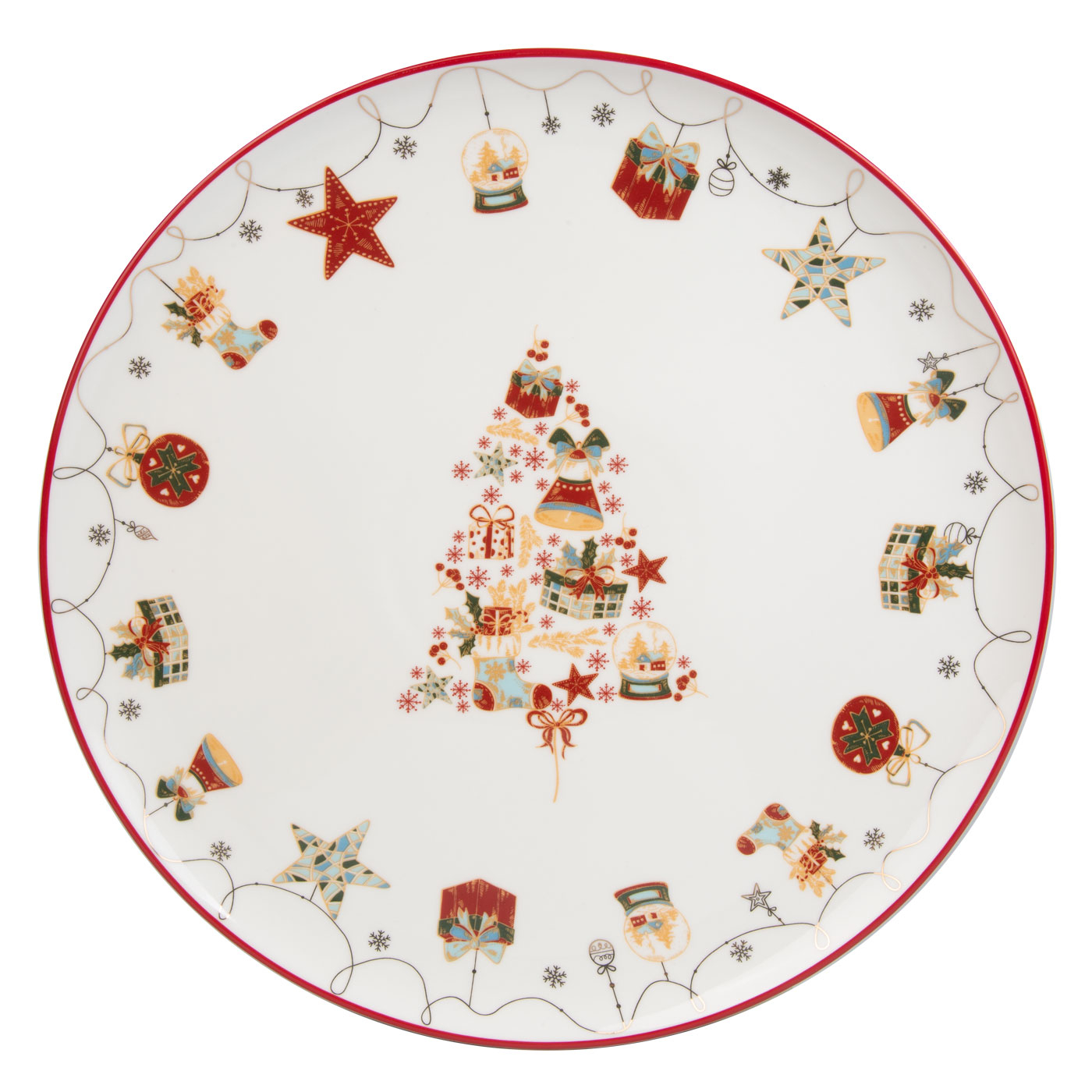 Plato Redondo Grande FREE HOME Navidad 30 cm Plato Redondo Grande FREE HOME Navidad 30 cm