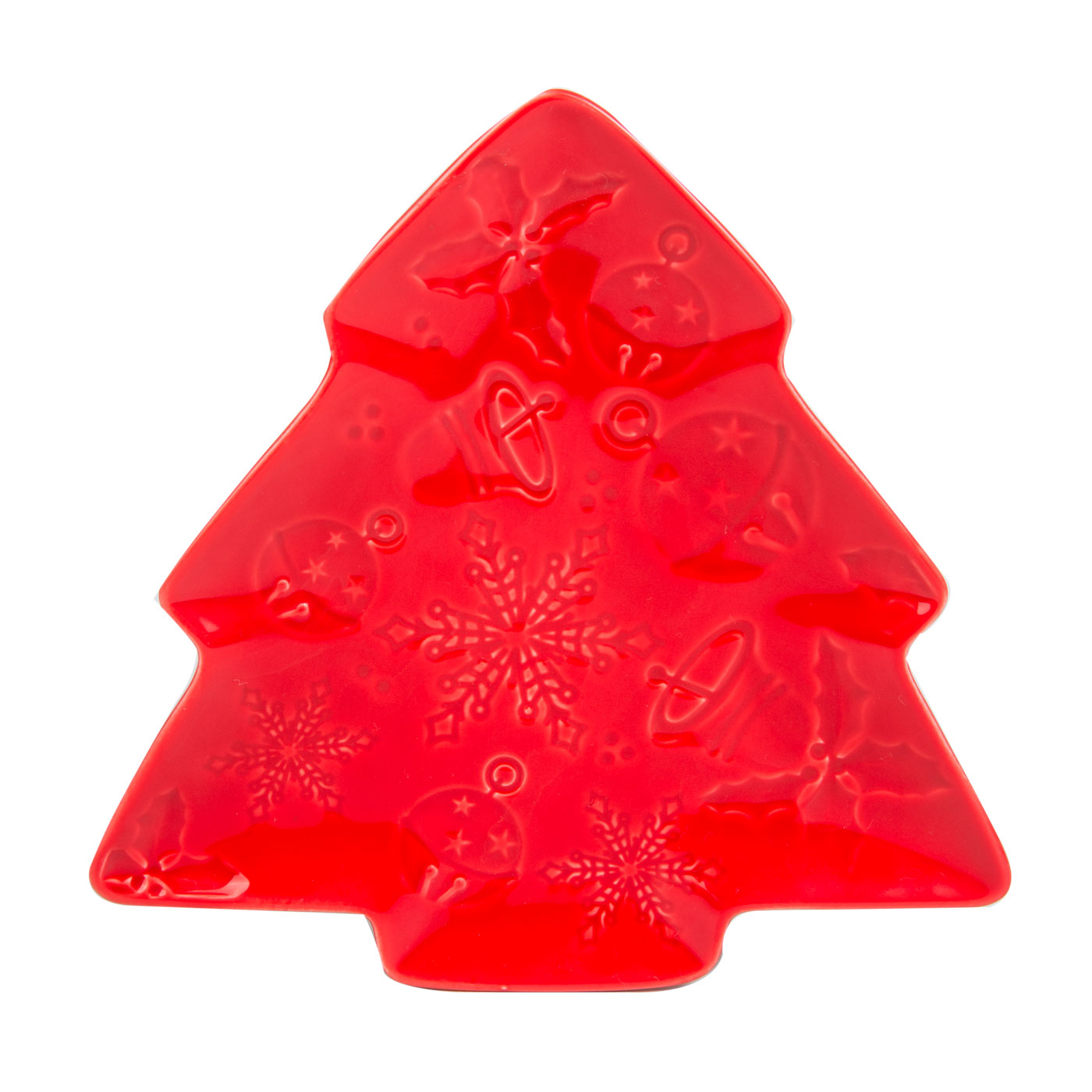 1 Plato en Forma Árbol de Navidad FREE HOME Rojo 18 cm 1 Plato en Forma Árbol de Navidad FREE HOME Rojo 18 cm