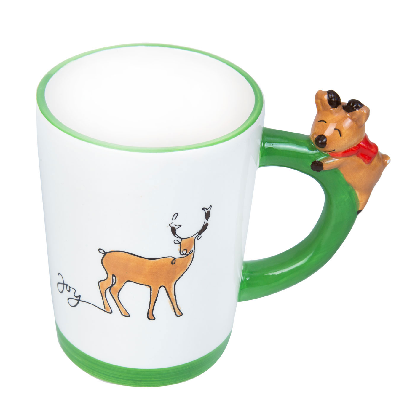 Mug de Cerámica JOY Ciervo Navidad 437 ml Mug de Cerámica JOY Ciervo Navidad 437 ml