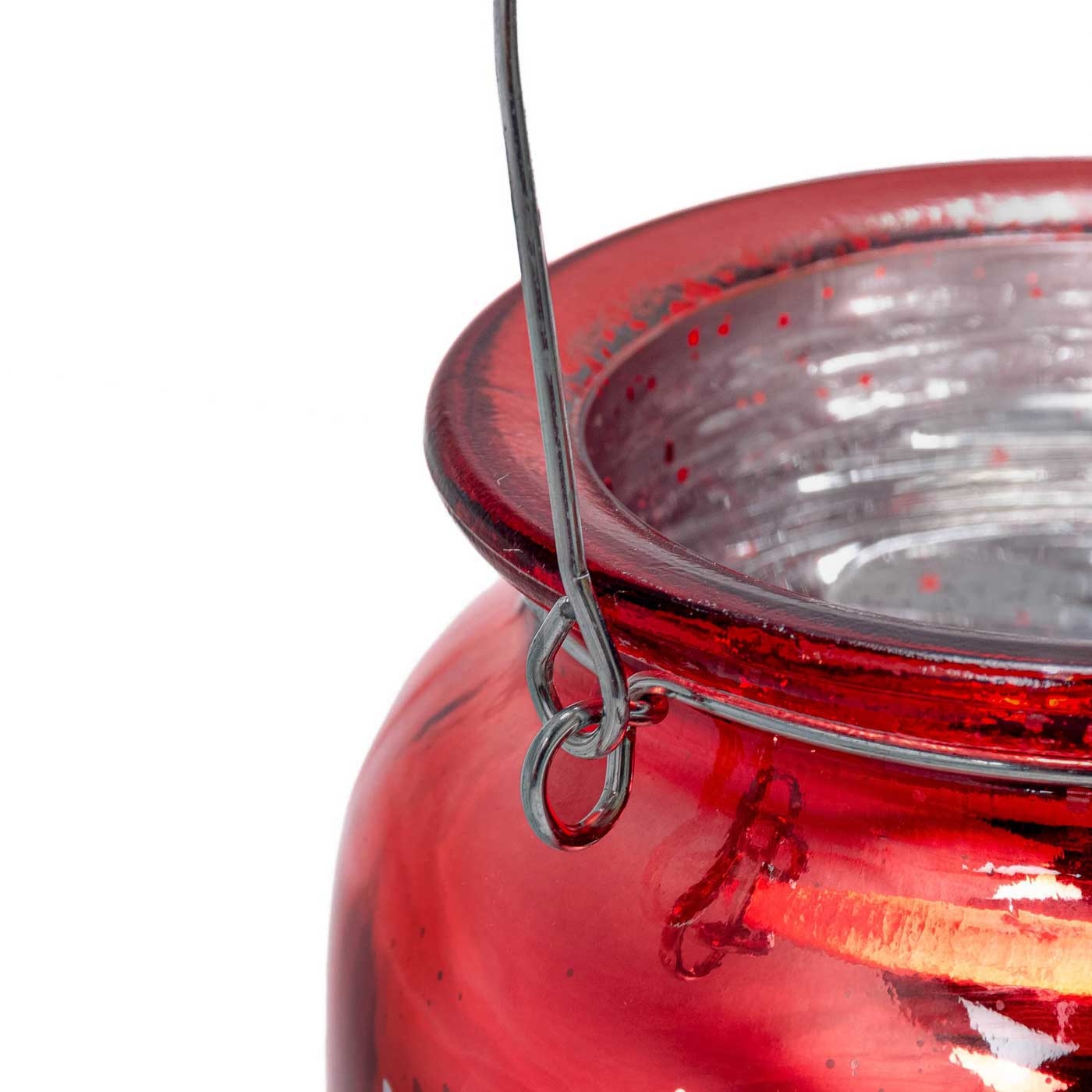 Portavela de Vidrio JOY Reno Rojo 10.5 cm Portavela de Vidrio JOY Reno Rojo 10.5 cm