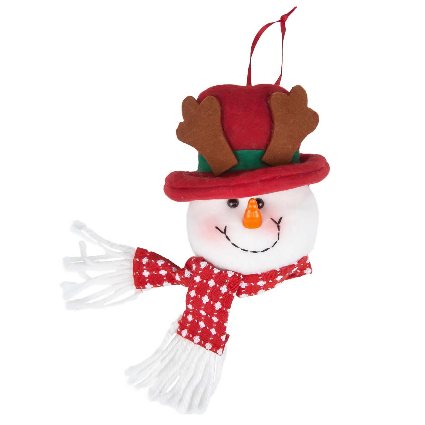 Adorno Navideño JOY Colgante Hombre de Nieve con Sombrero y Bufanda 11 cm Adorno Navideño JOY Colgante Hombre de Nieve con Sombrero y Bufanda 11 cm