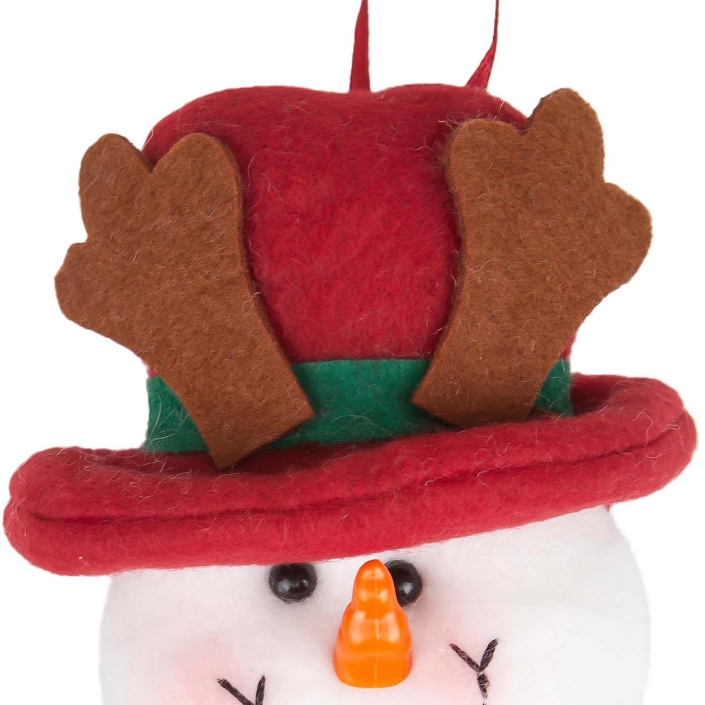 Adorno Navideño JOY Colgante Hombre de Nieve con Sombrero y Bufanda 11 cm Adorno Navideño JOY Colgante Hombre de Nieve con Sombrero y Bufanda 11 cm