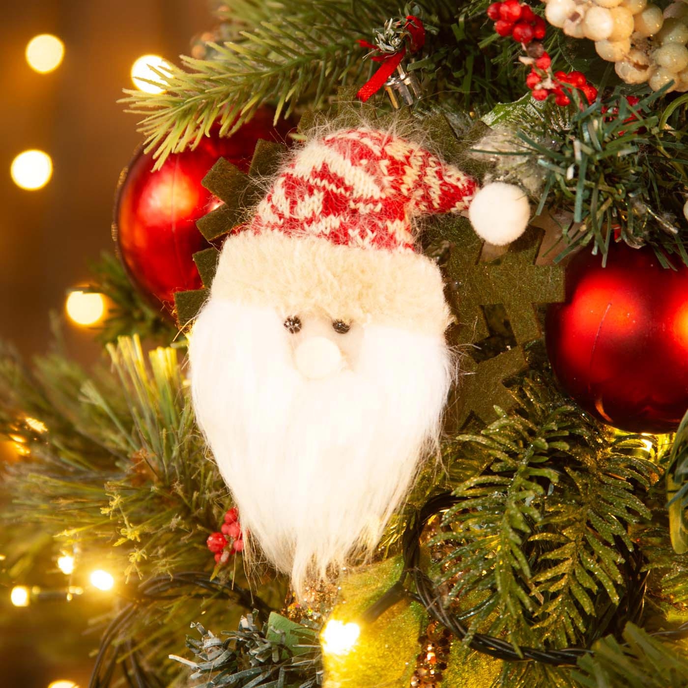 Adorno Navideño JOY Colgante Papá Noel con Gorro Tejido Navideño 11 cm Adorno Navideño JOY Colgante Papá Noel con Gorro Tejido Navideño 11 cm