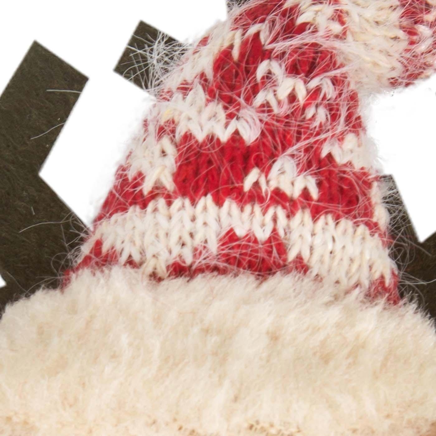 Adorno Navideñ JOY Colgante Reno con Gorro y Bufanda Tejida 11 cm Adorno Navideñ JOY Colgante Reno con Gorro y Bufanda Tejida 11 cm