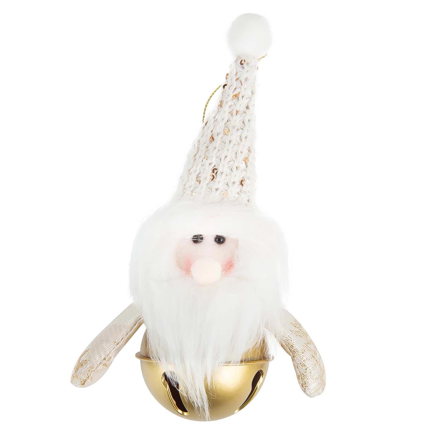 Adorno Navideño JOY Colgante Papá Noel con Gorro y Cascabel 12 cm Adorno Navideño JOY Colgante Papá Noel con Gorro y Cascabel 12 cm