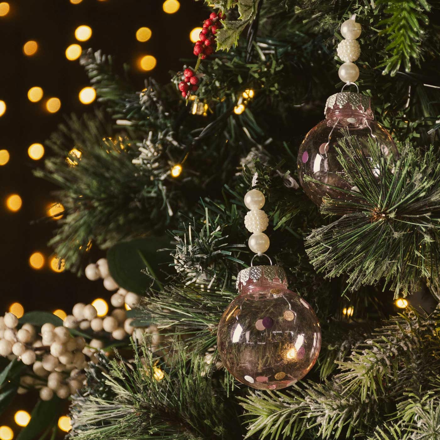 Bola de Navidad JOY Rosa Wooden 6 cm Bola de Navidad JOY Rosa Wooden 6 cm