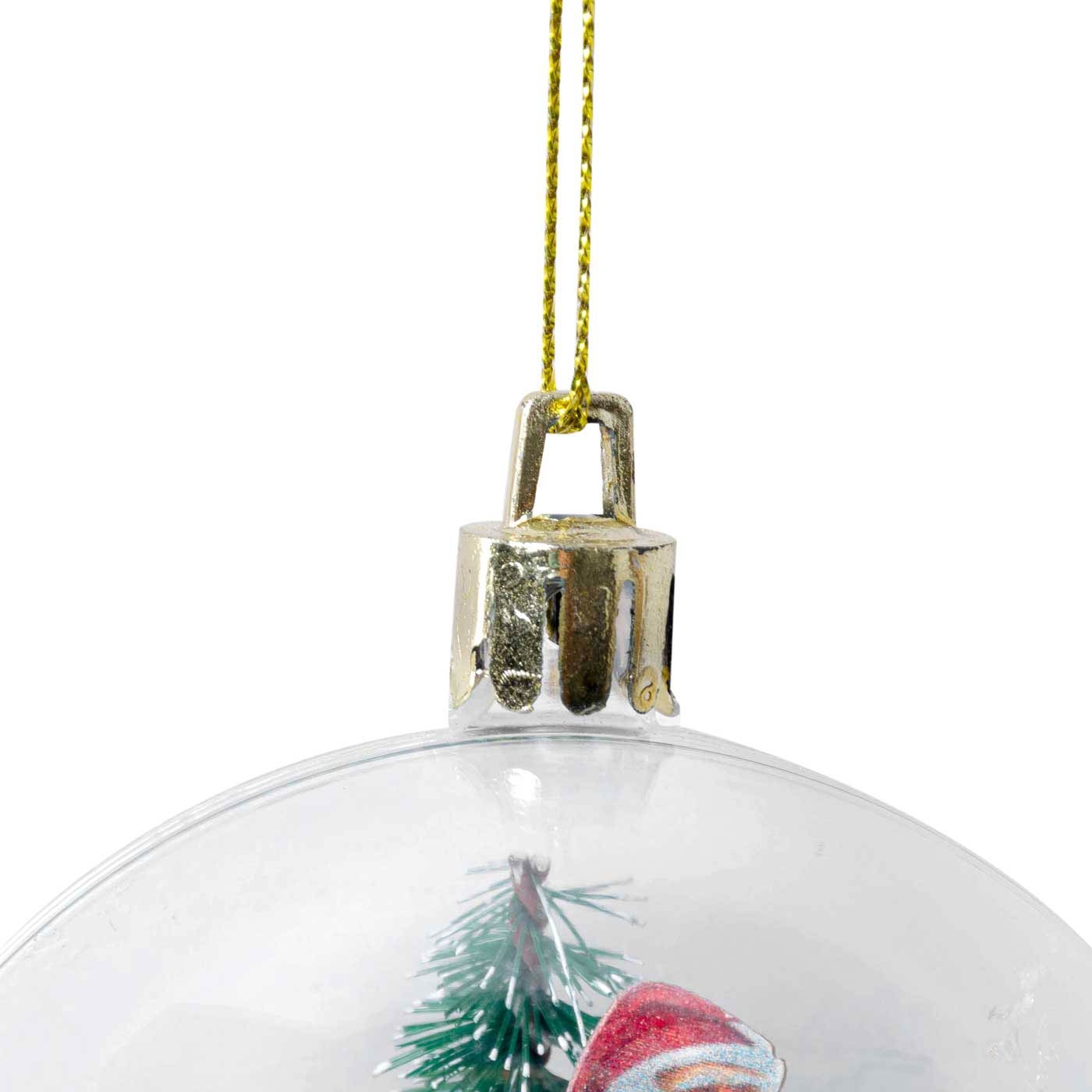 Bola de Navidad JOY Transparente Santa Claus 8 cm Bola de Navidad JOY Transparente Santa Claus 8 cm