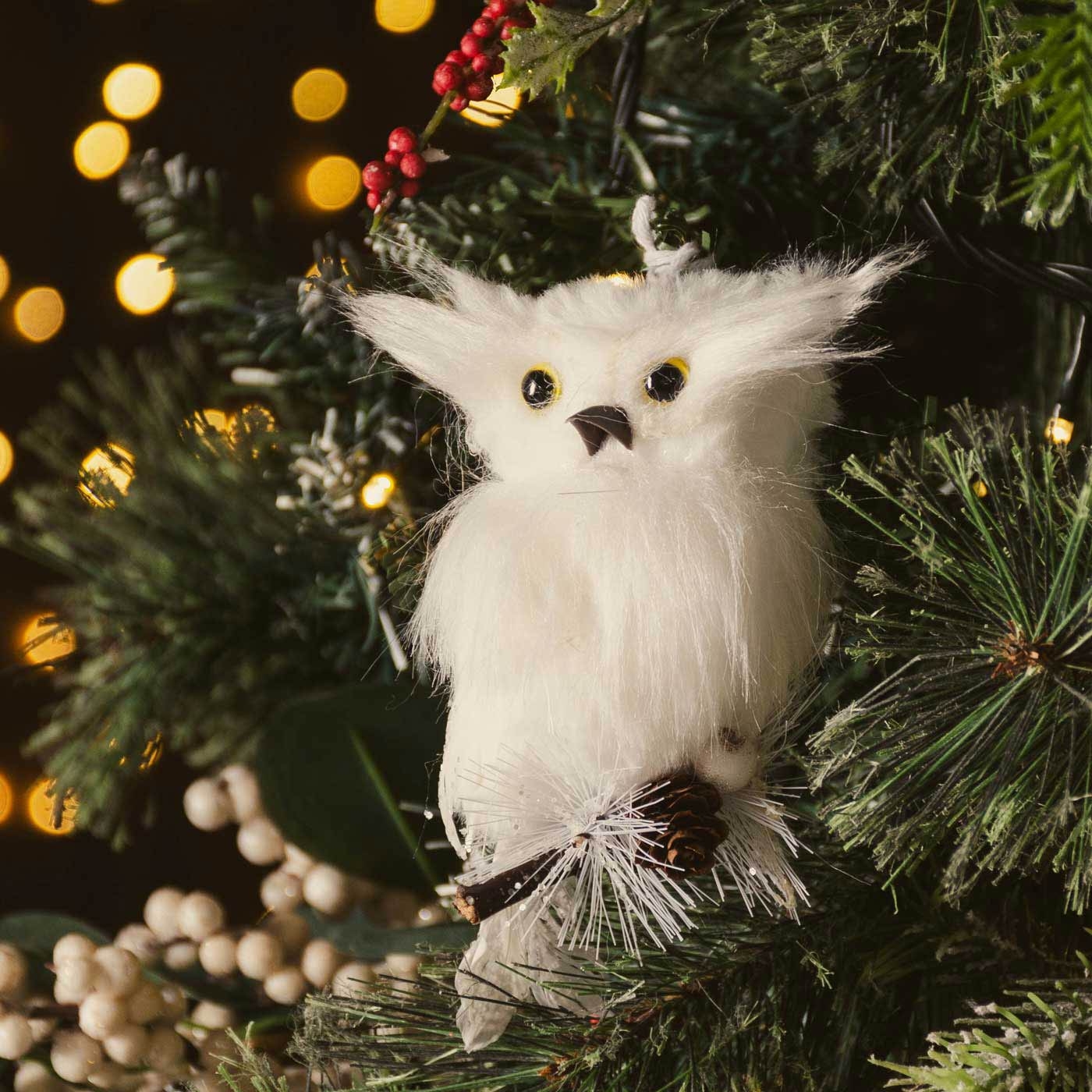 Adorno Navideño Colgante JOY Búho Blanco Adorno Navideño Colgante JOY Búho Blanco