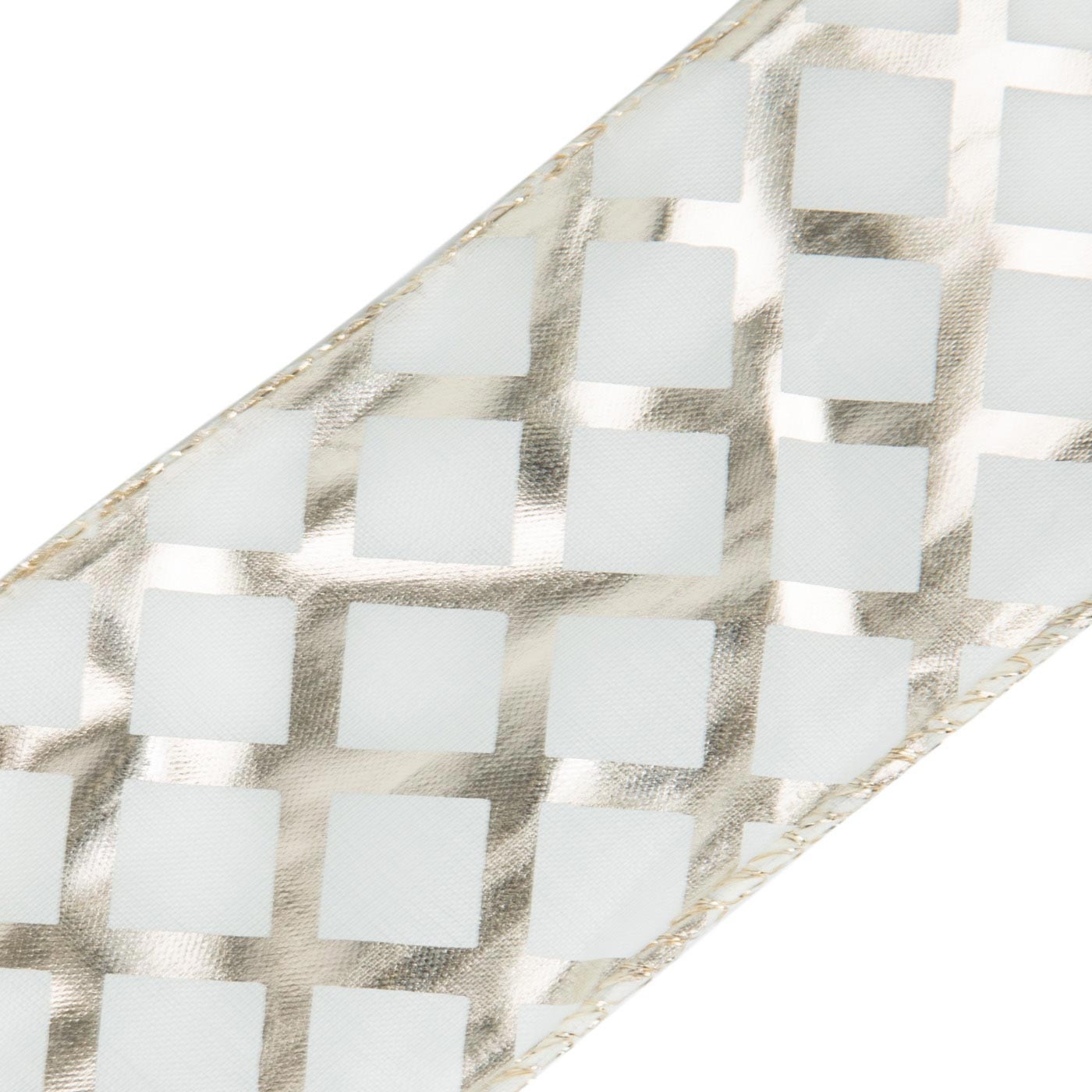 Cinta Navideña JOY Cuadrícula Plateada Transparente 6.3 cm Cinta Navideña JOY Cuadrícula Plateada Transparente 6.3 cm