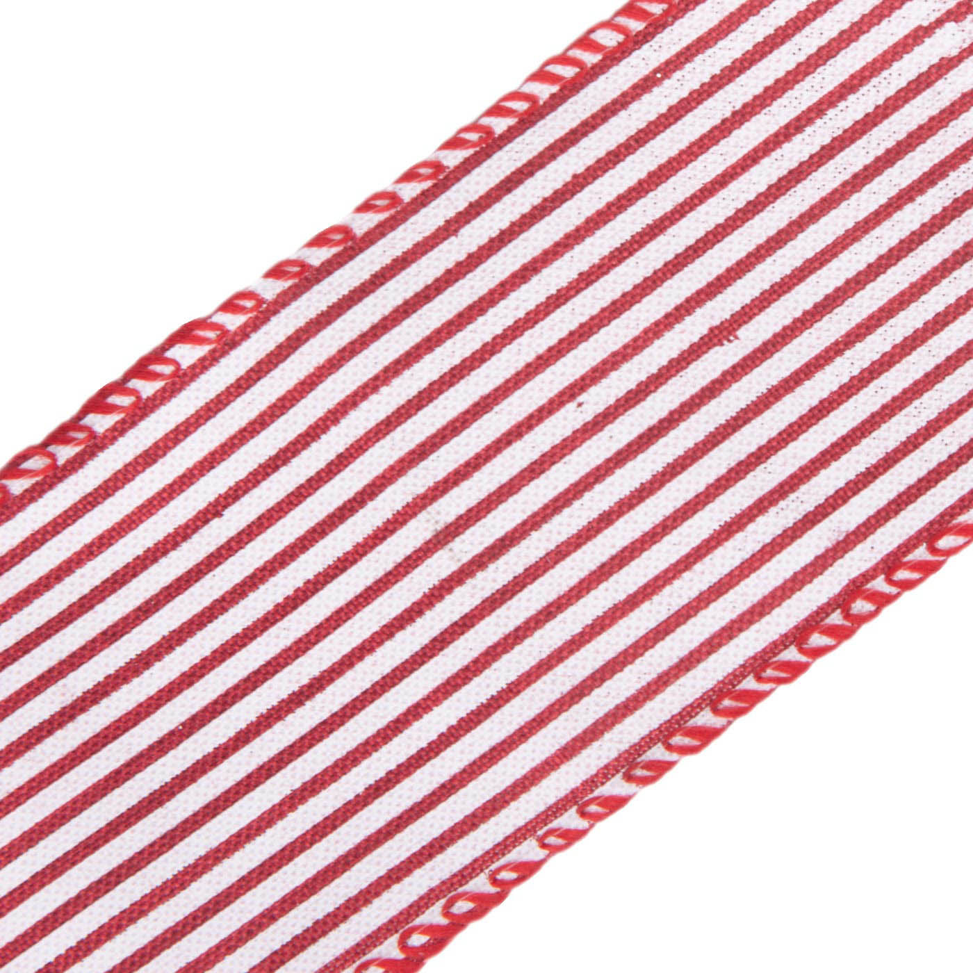 Cinta Navideña JOY Blanca Líneas Rojas 6.3 cm Cinta Navideña JOY Blanca Líneas Rojas 6.3 cm